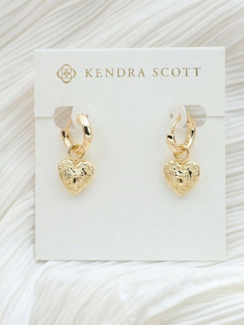 x LoveShackFancy Heart Gold Convertible Earrings by Kendra Scott